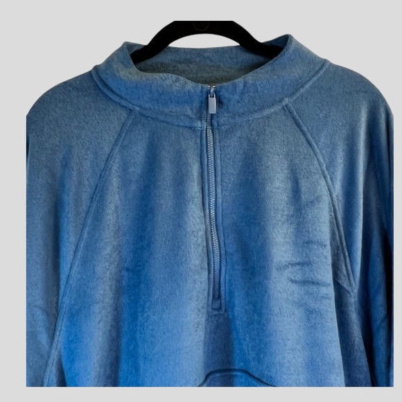 Ricki's Women's Sweatshirt XL Blue Terry Half Zip Kangaroo Pocket - Picture 6 of 14
